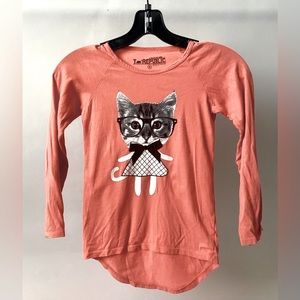 Kids Orange Long Sleeve T-Shirt Size 6y